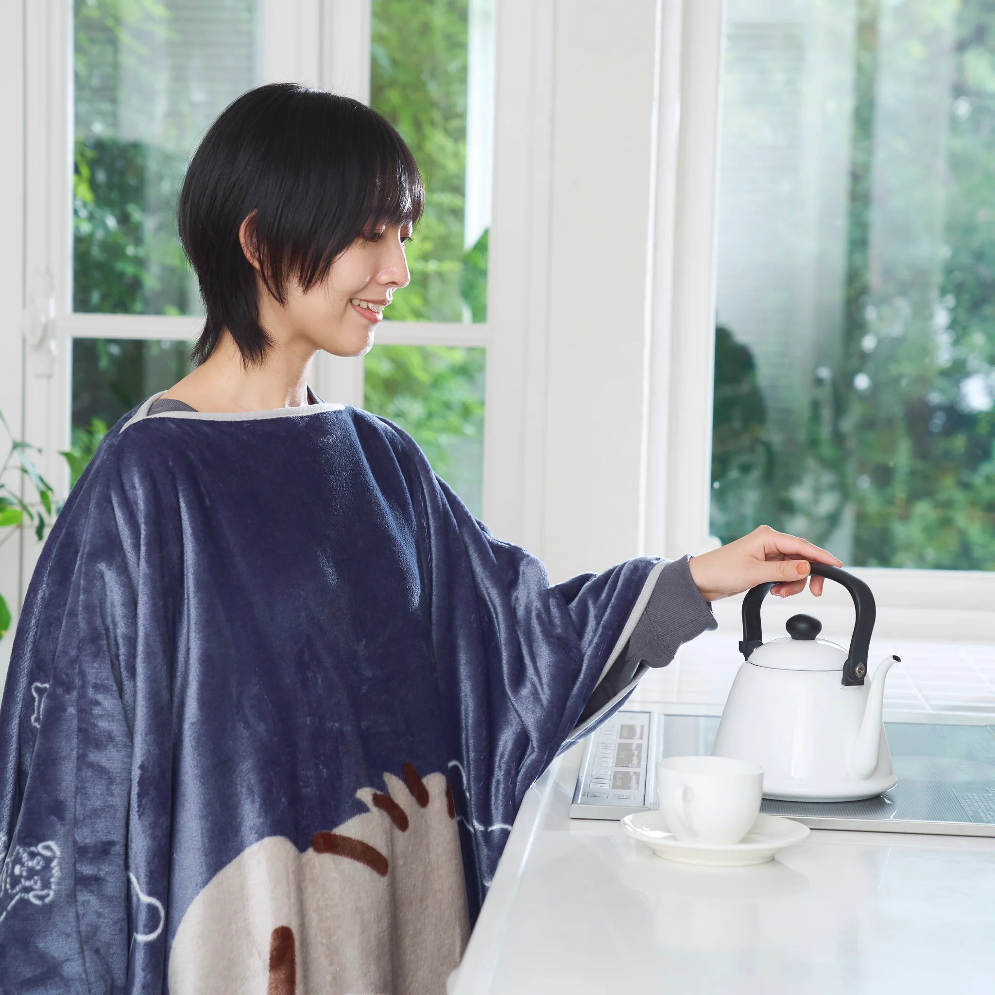 【訂貨】可愛動物可穿式毛毯 - 長尾山雀 / 史納莎