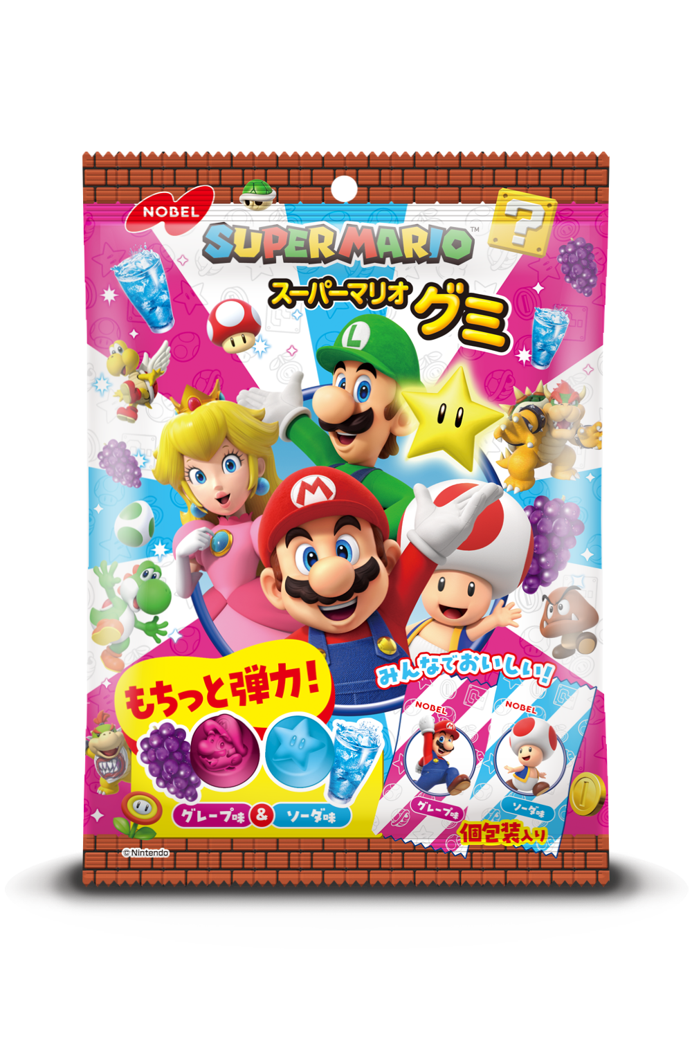 【訂貨】Super Mario 軟糖 橡皮糖 葡萄及梳打汽水口味