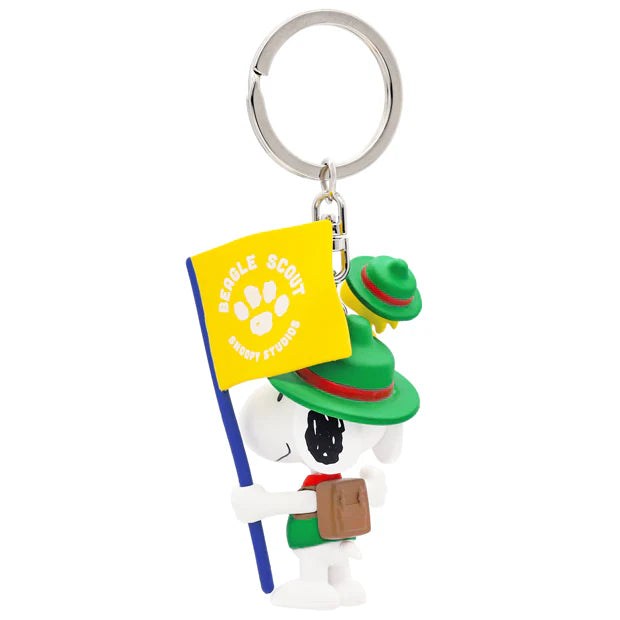 USJ Peanuts Snoopy Beagle Scout 露營童軍系列 - Snoopy & Woodstock 立體鑰匙扣