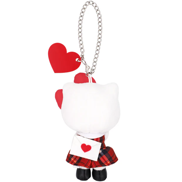 【訂貨】USJ Hello Kitty 紅色格仔裙 吊飾公仔（小）