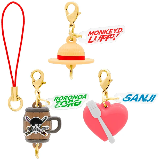 USJ ONE PIECE Premier Summer 2026 - Small Charms with Strap Phone Strap (Zoro, Luffy, Sanji)