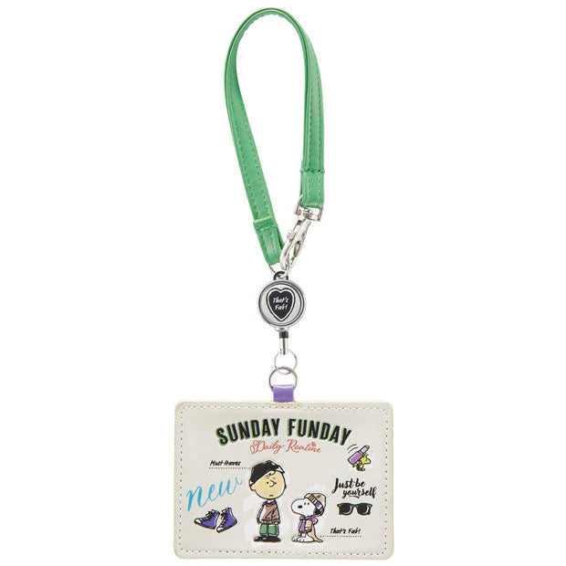 USJ Peanuts Sunday Funday - Snoopy & Charlie Brown 伸縮繩卡套 證件套