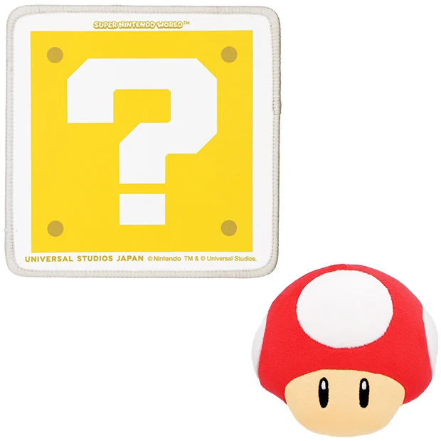 【訂貨】USJ Mario 手枕連滑鼠墊套裝 蘑菇 問號方塊