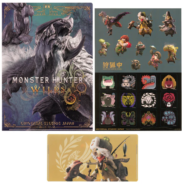 【訂貨】USJ Monster Hunter Wilds 魔物獵人 - File & Sticker Set