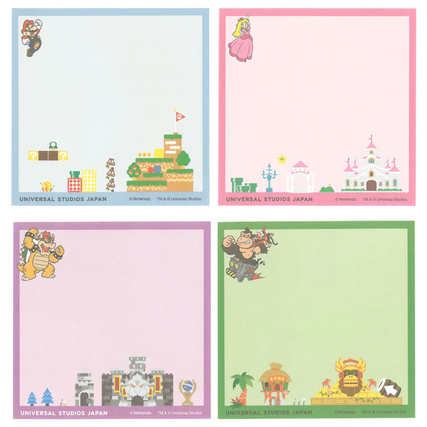【訂貨】USJ 任天堂世界 Mario園區 5週年限定 - 文具套裝 File Memo 貼紙