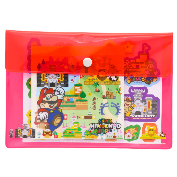 【訂貨】USJ 任天堂世界 Mario園區 5週年限定 - 文具套裝 File Memo 貼紙