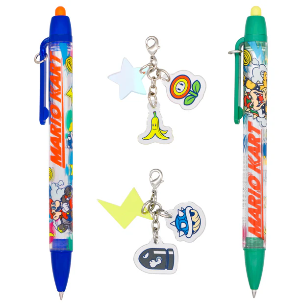 【訂貨】USJ 25th Discover U 週年紀念系列 - 任天堂 Mario & 庫巴 原子筆連小吊飾