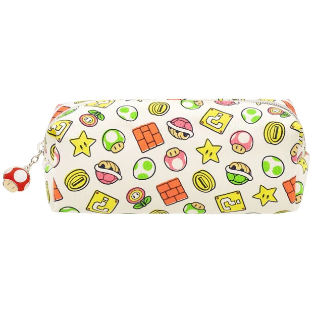 【訂貨】USJ Mario 星星蘑菇火花 道具圖案 筆袋