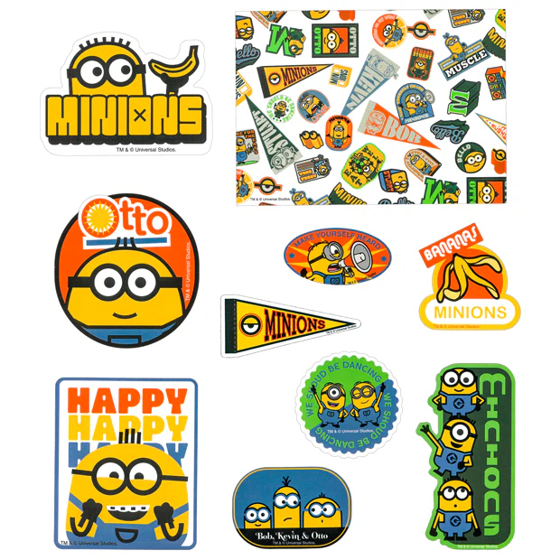 【訂貨】USJ Minions 貼紙套裝 Sticker Set 10pcs（Otto）