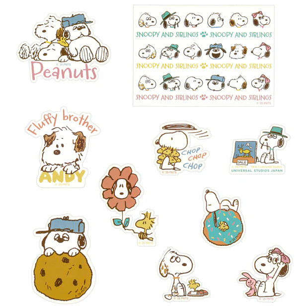 【訂貨】USJ Snoopy 貼紙套裝 Sticker Set 10pcs - 兄弟