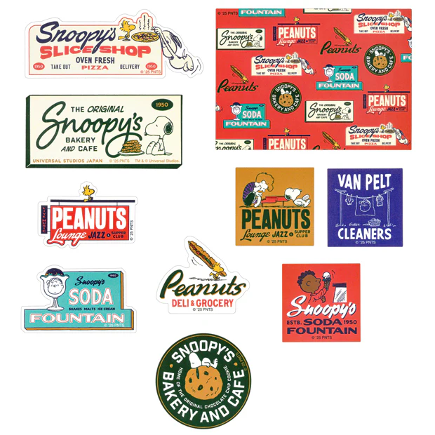 【訂貨】USJ Snoopy 貼紙套裝 Sticker Set 10pcs