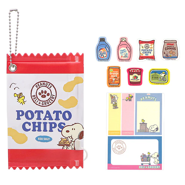 USJ Peanuts DELI & GROCERY Snoopy Stickers and Memo Set
