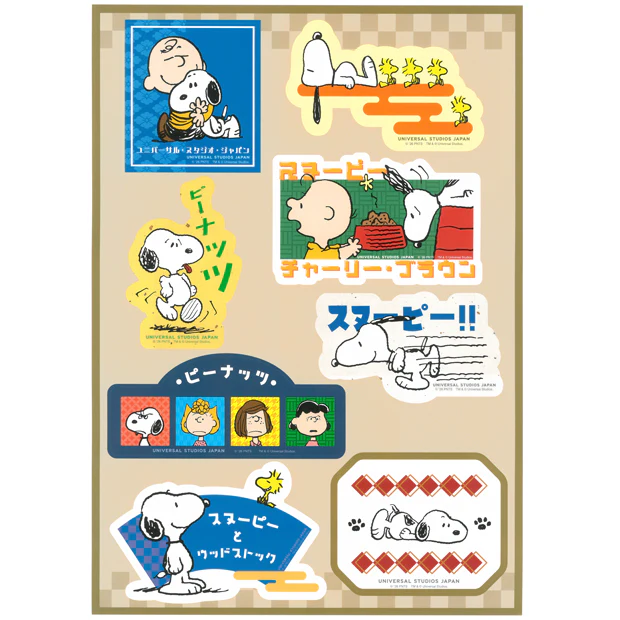 【訂貨】USJ Peanuts Snoopy 旅行貼紙套裝 Luggage Sticker Set 14pcs