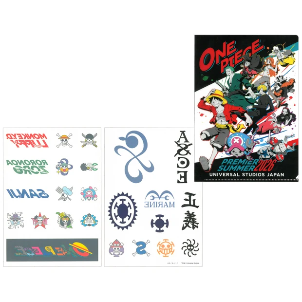 【訂貨】USJ ONE PIECE Premier Summer 2026 海賊王 - 紋身貼紙 Clear File 文件夾套裝 