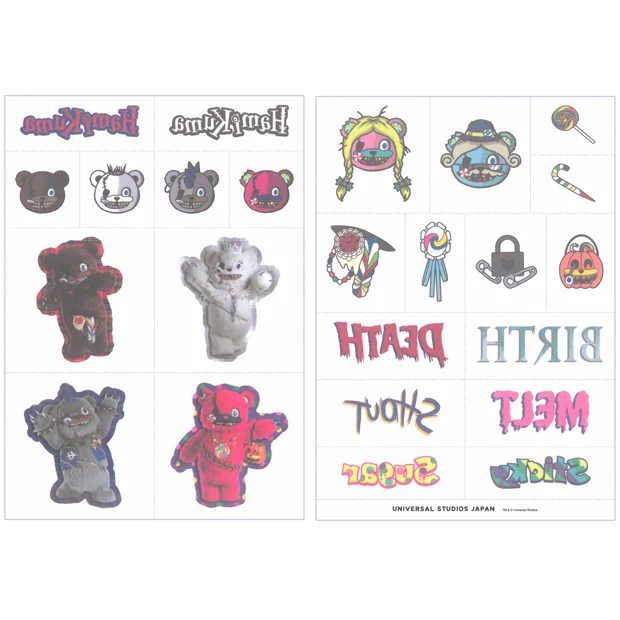 USJ Halloween - Hami-kuma Tattoo Stickers with Folder