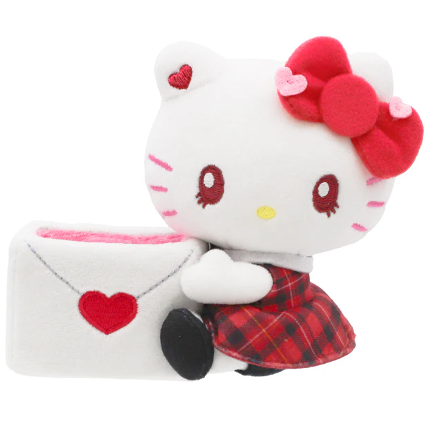【訂貨】USJ Hello Kitty 紅色格仔 公仔筆筒 小物收納筒