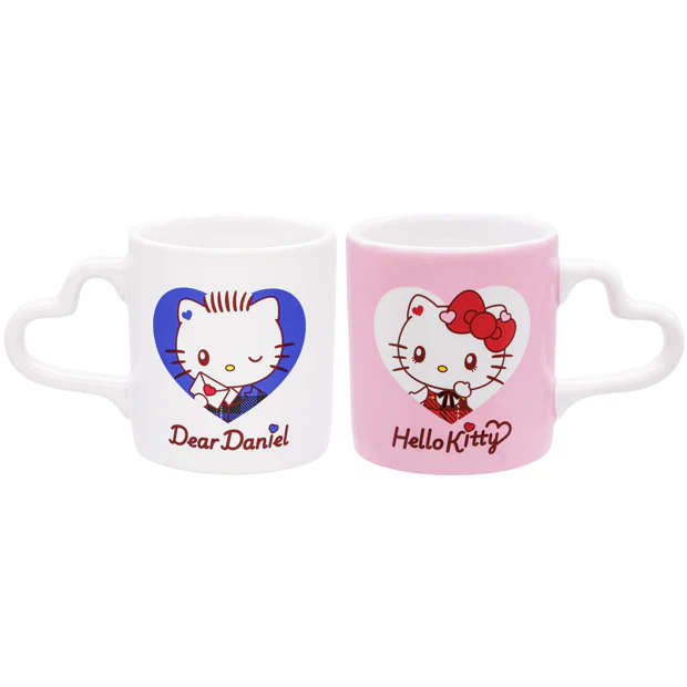 【訂貨】USJ Dear Daniel & Hello Kitty 馬克杯 心形對杯套裝