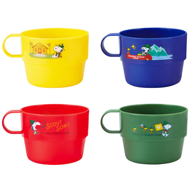 USJ Peanuts Snoopy Beagle Scout 露營童軍系列 - 膠杯水壺套裝