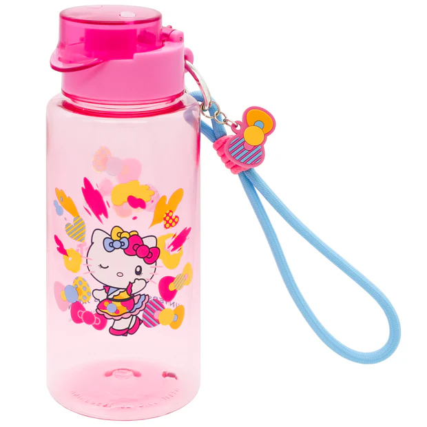 【訂貨】USJ 25th Discover U 週年紀念系列 - Hello Kitty 透明水樽連手繩