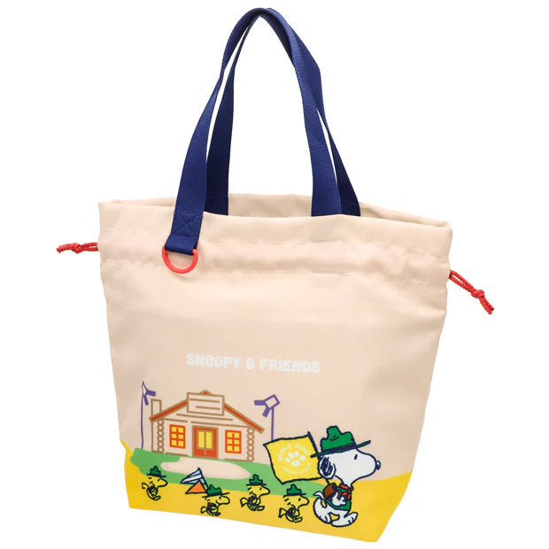 USJ Peanuts Snoopy Beagle Scout 露營童軍系列 - 午餐袋 保溫袋 索繩手挽袋