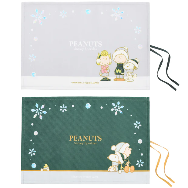 【訂貨】USJ PEANUTS Snowy Sparkles Snoopy 史努比聖誕系列 - 午餐墊 2pcs