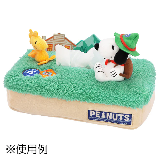 【訂貨】USJ Peanuts Snoopy Beagle Scout 露營童軍系列 - Snoopy & Woodstock 紙巾盒套