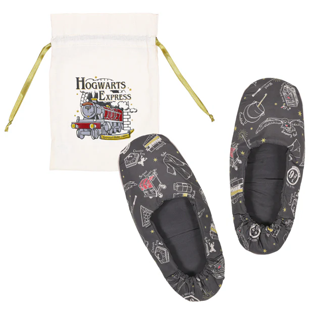 【訂貨】USJ 哈利波特 Harry Potter Hogwarts Express 拖鞋連收納索袋