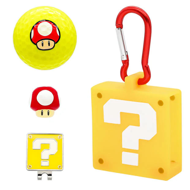 USJ Mario 問號蘑菇 高爾夫球掛飾套裝