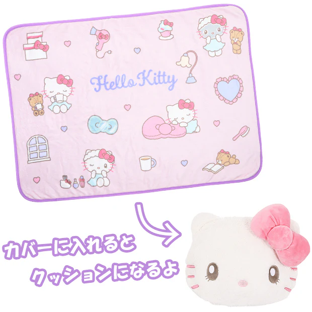 【訂貨】USJ Hello Kitty 2-way Cushion 毛毯（大頭）