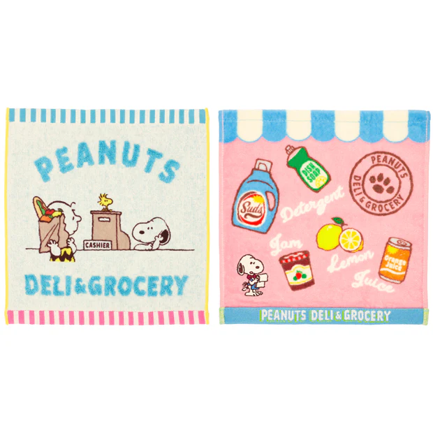 【訂貨】USJ Peanuts DELI & GROCERY Snoopy 方毛巾 2pcs
