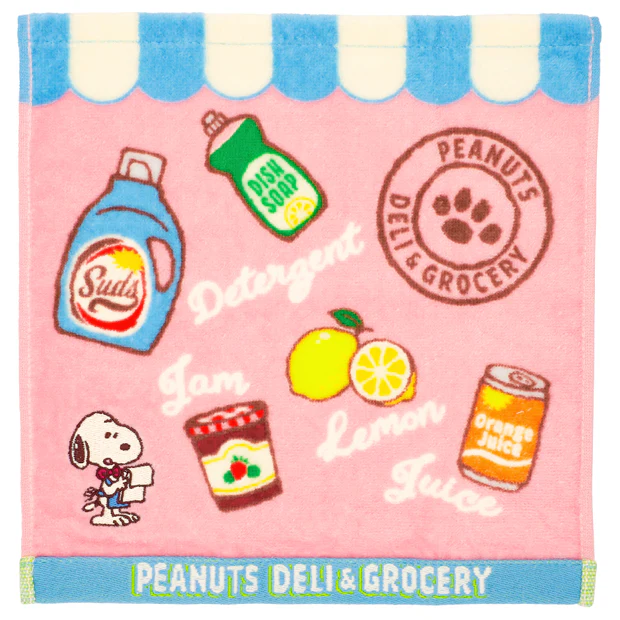 【訂貨】USJ Peanuts DELI & GROCERY Snoopy 方毛巾 2pcs