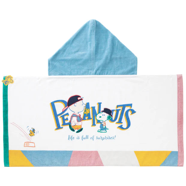 USJ Peanuts Snoopy & Charlie Brown 連帽毛巾 防曬毛巾 沙灘巾