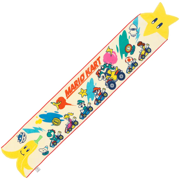 【訂貨】USJ 25th Discover U 週年紀念系列 - 任天堂 Mario 無敵星星 掛頸運動毛巾