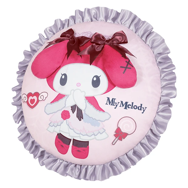 【訂貨】USJ Halloween Horror Nights Kuromi x Melody - 雙面圓形抱枕 Cushion