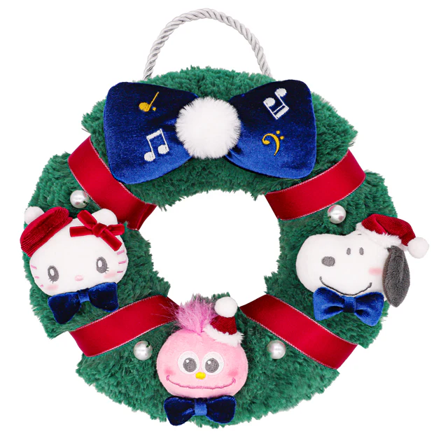 【訂貨】USJ Very Merry Christmas - Hello Kitty Snoopy Moppy 公仔聖誕花圈 聖誕圈 佈置掛飾