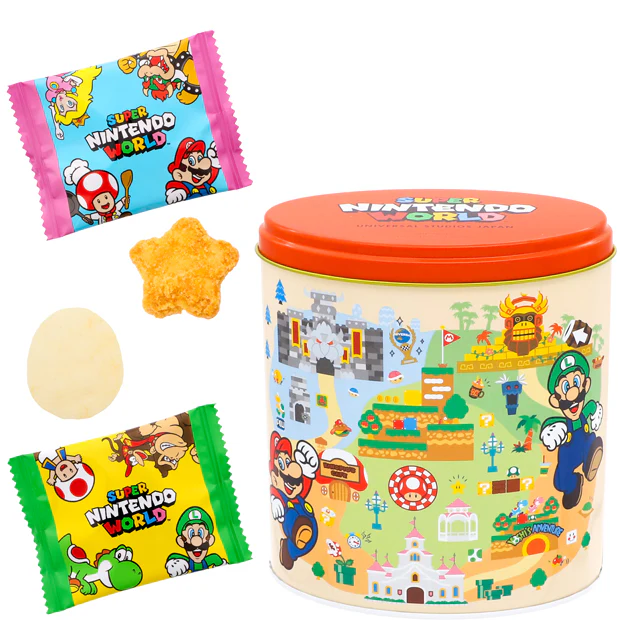 【訂貨】USJ 任天堂世界 Mario園區 5週年限定 - 米餅零食罐