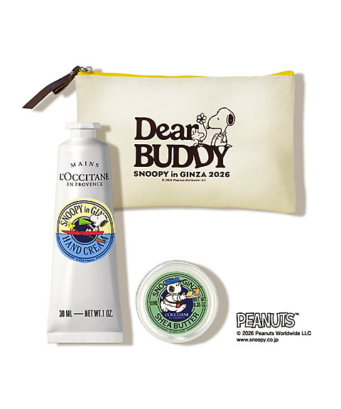 【預訂｜8月】Snoopy in Ginza 銀座展 2026 - L'OCCITANE  x Snoopy Handcream 限定暢銷套裝 連化妝袋 Ｉ