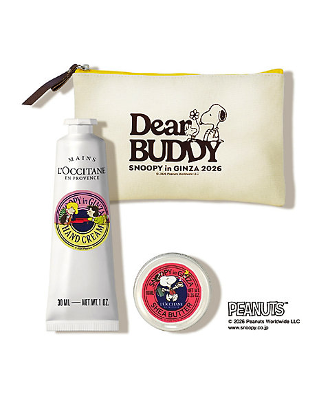 【預訂｜8月】Snoopy in Ginza 銀座展 2026 - L'OCCITANE  x Snoopy Handcream 限定暢銷套裝 連化妝袋 ＩＩ