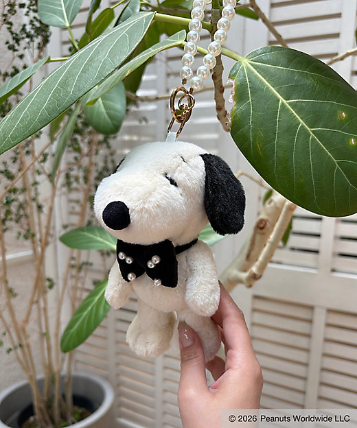 【預訂｜8月】Snoopy in Ginza 銀座展 2026 - MIIA Snoopy Ribbon Charm Pouch 掛飾公仔