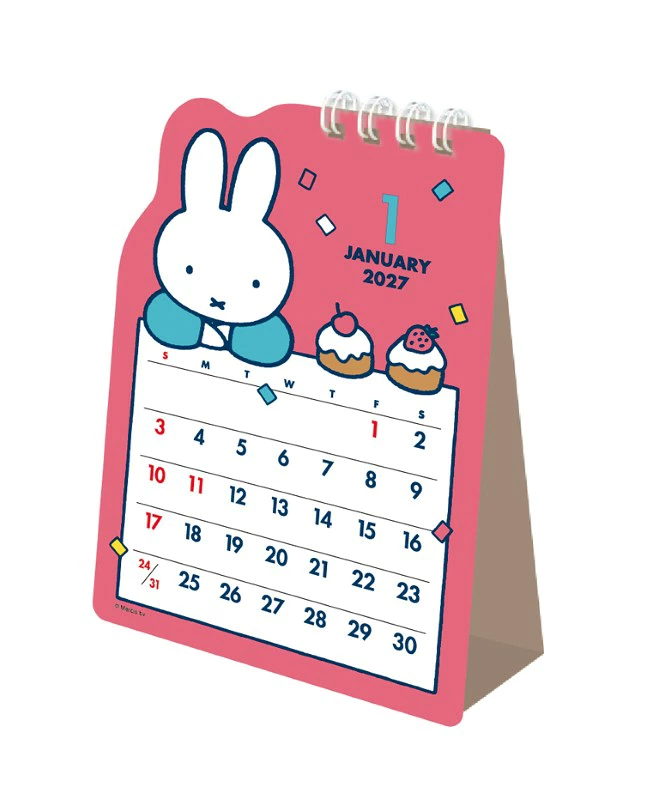 【訂貨】Miffy 2027 座檯月曆 (Die-Cut)