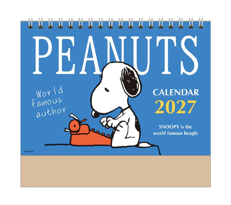 【訂貨】Snoopy 2027 座檯月曆 - World Famous Author