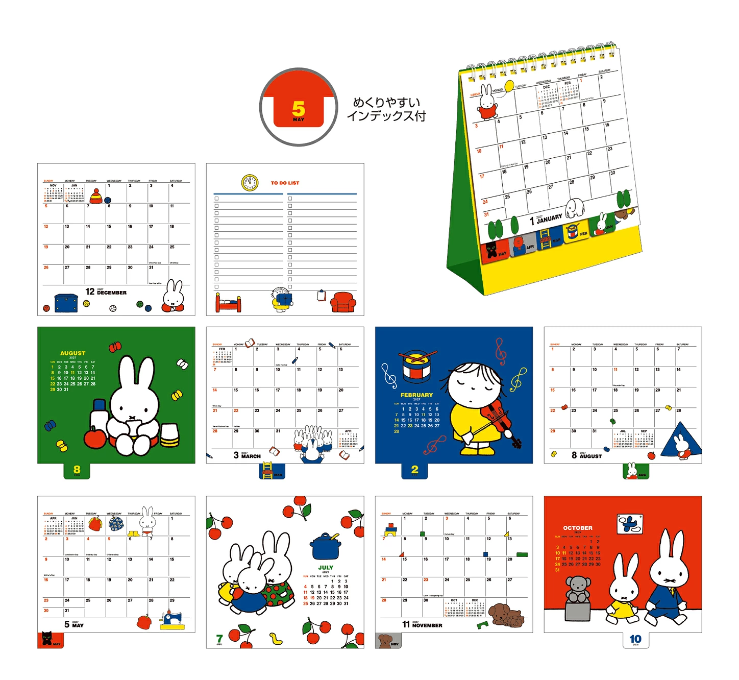 【訂貨】Dick Bruna Miffy 2027 座檯月曆 