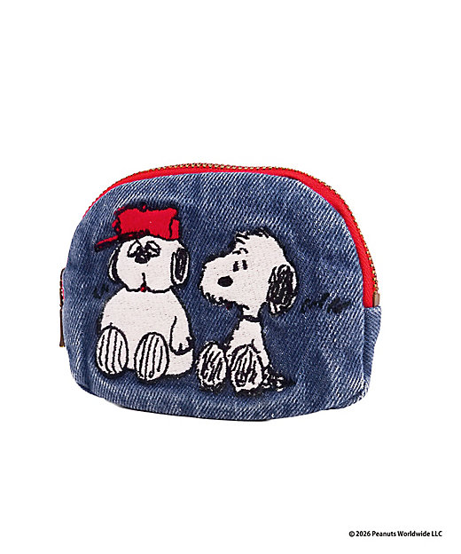 【Pre-order｜Aug】Snoopy in Ginza 2026 - Denim Embroidery Series Coin Wallet (Brothers)
