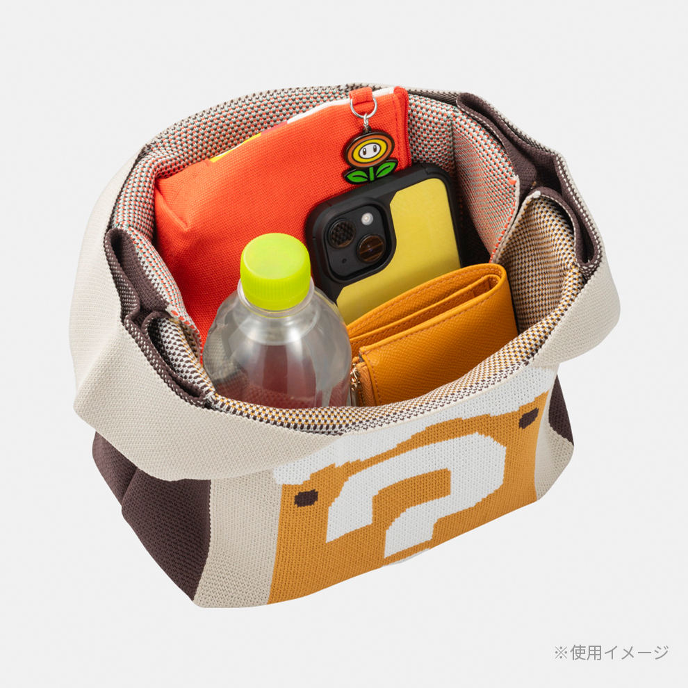 【訂貨】任天堂專門店 冬天系列 - Mario Luigi 問號方塊 針織手提袋