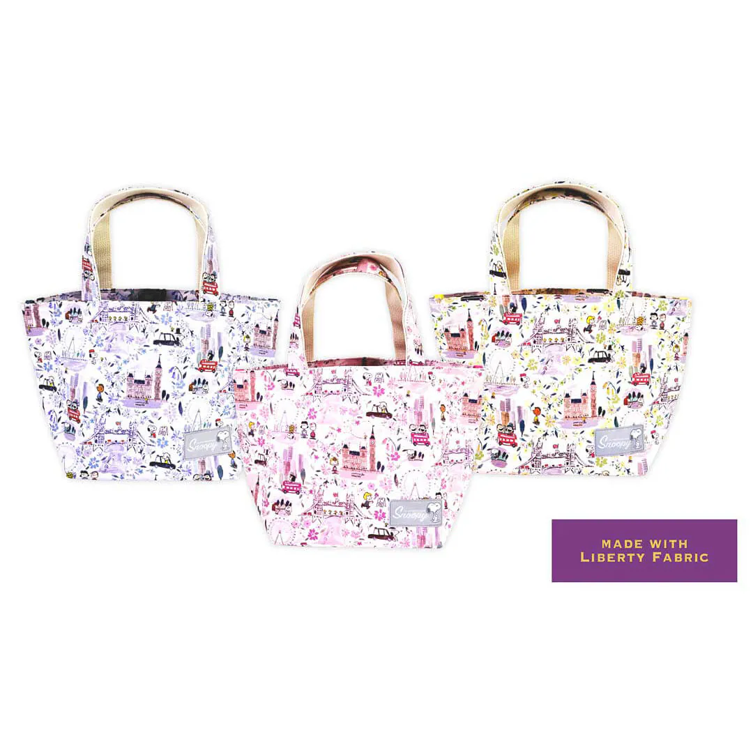【預訂｜8月】Snoopy in Ginza 銀座展 2026 - Snoopy x Liberty Fabrics LONDON 手挽袋 午餐袋
