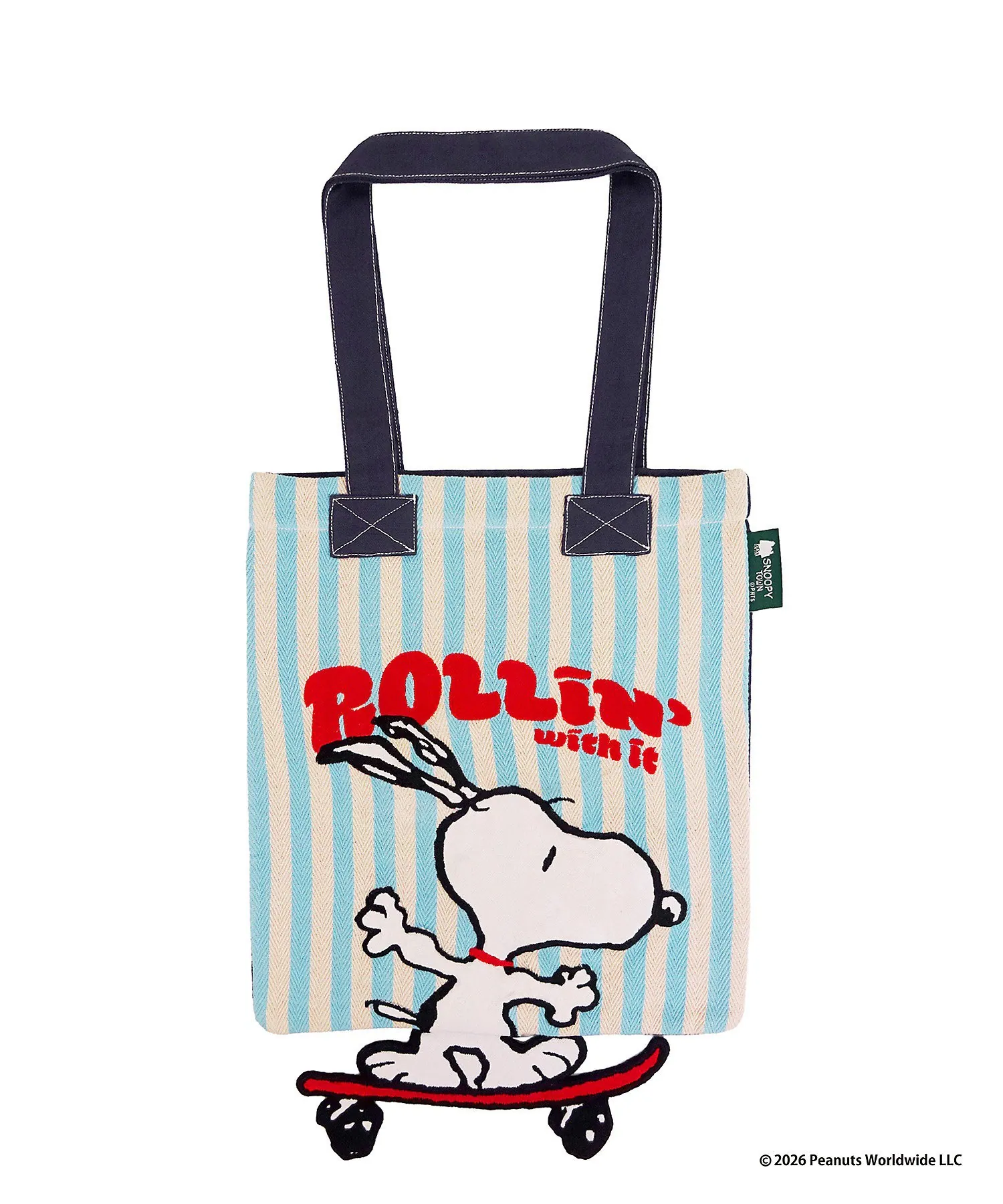 【預訂 | 8月】Snoopy in Ginza 銀座展 2026 - 牛仔刺繡系列 手挽袋 A4 Tote Bag（Patchwork）
