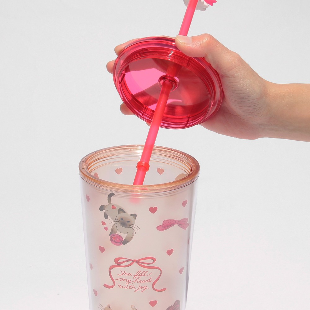 【訂貨】日本 Starbucks 情人節 2026 BITTER & SWEET - 貓咪冷飲隨行杯 Cold Cup Tumbler Cat 710ml