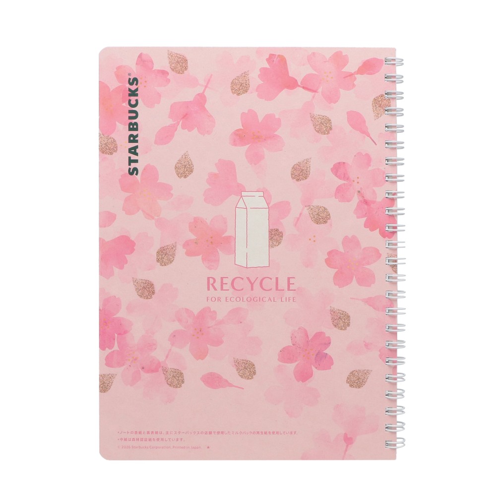 【預訂】日本星巴克 Starbucks Japan 櫻花系列 2026 Sakura Shine Brightly - Campus 筆記簿