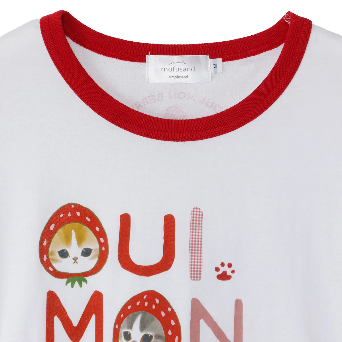 【訂貨】Mofusand MERCI STRAWBERRY 草莓系列 Tshirt (白)
