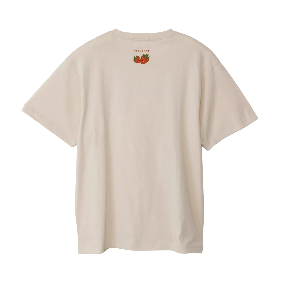【訂貨】Mofusand MERCI STRAWBERRY 草莓系列 Tshirt (杏色)
